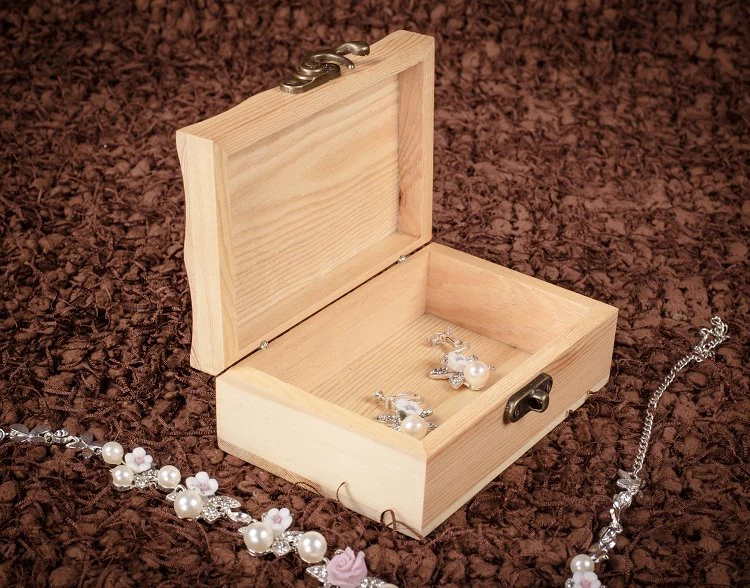 Earing Bijoux Rangement Boîte en bois avec fenêtre